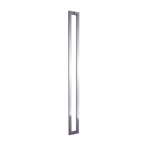 Polished chrome rectangular entrance door pull handle, Dalton Series, 1500 mm