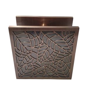 Art Deco Antique Copper Entrance Handles 200x200mm | Royce Series