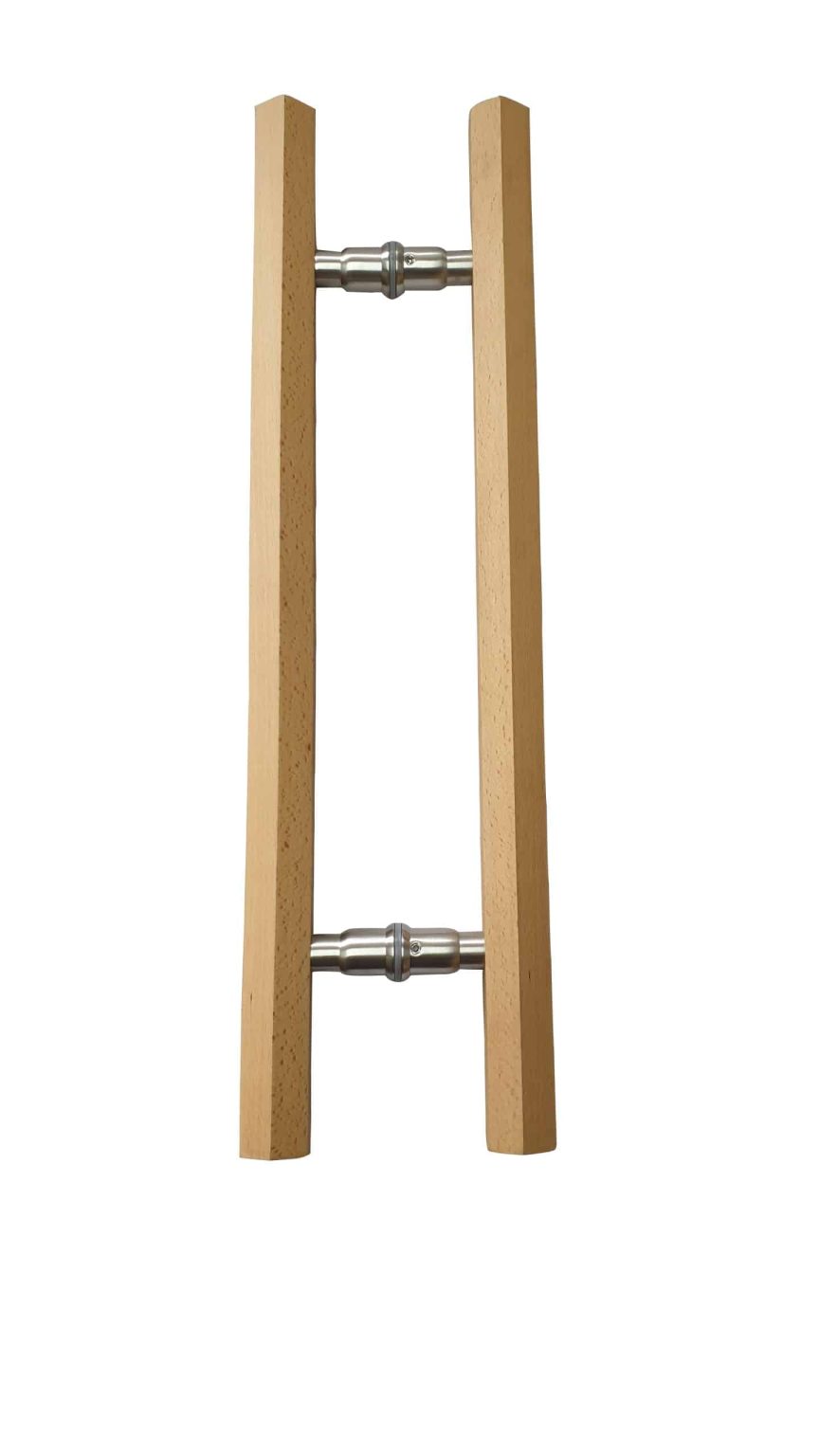 WOODEN Door Handles 60cm Timber Finish (Pair) Axton Series AvantGarde Hardware